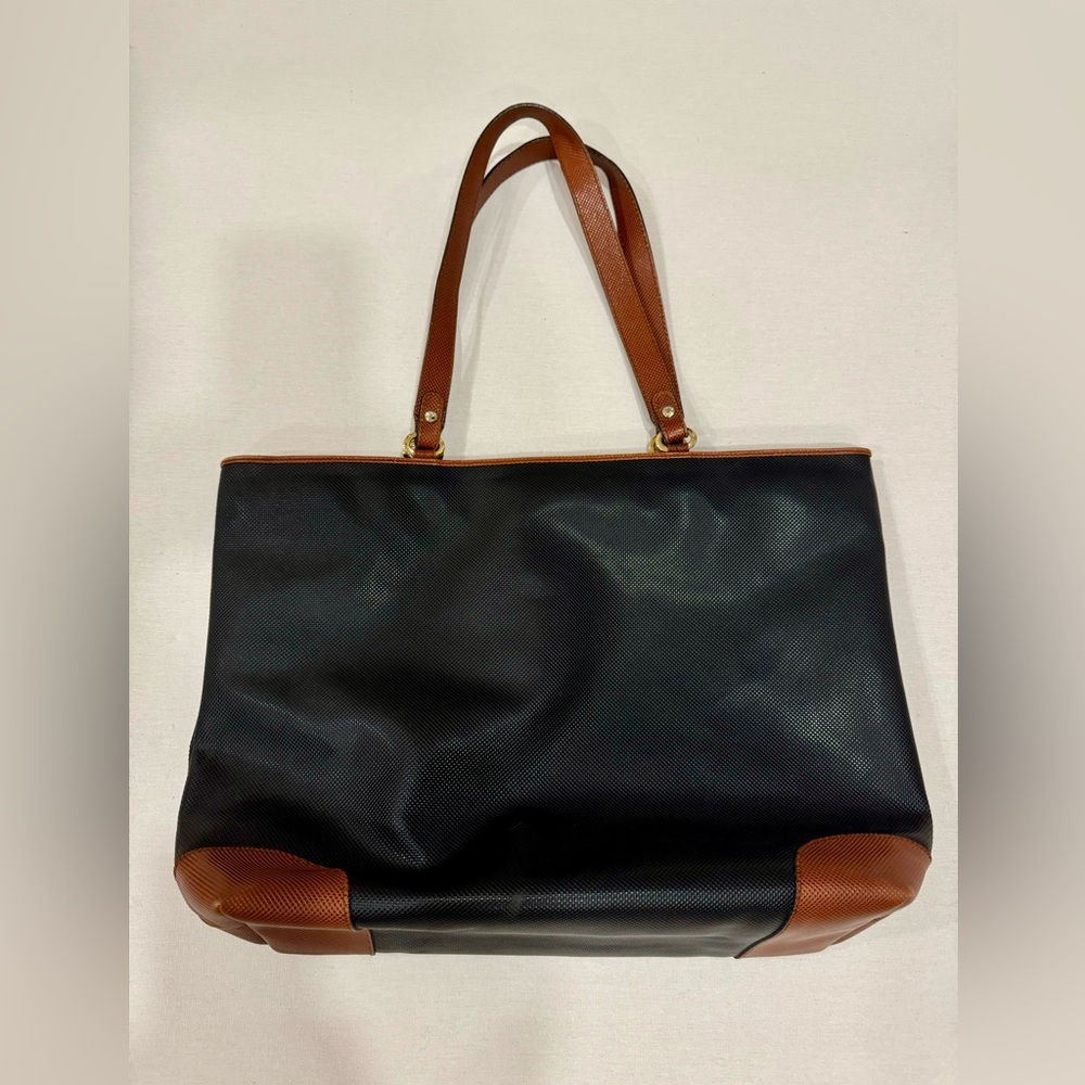 Bottega Veneta Black & Brown Leather Tote Bag